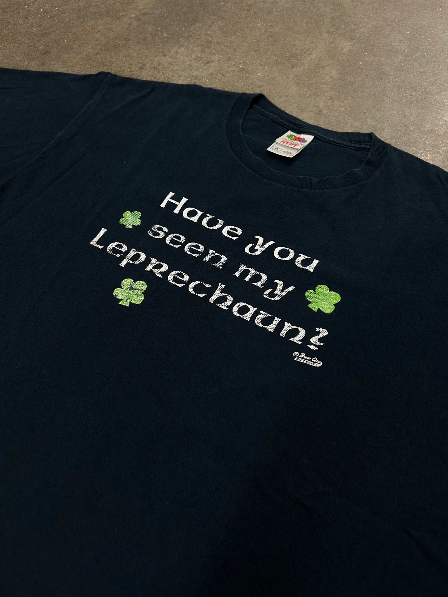 Vintage Where Is My Leprechaun Funny St. Patrick’s Day shirt size XL