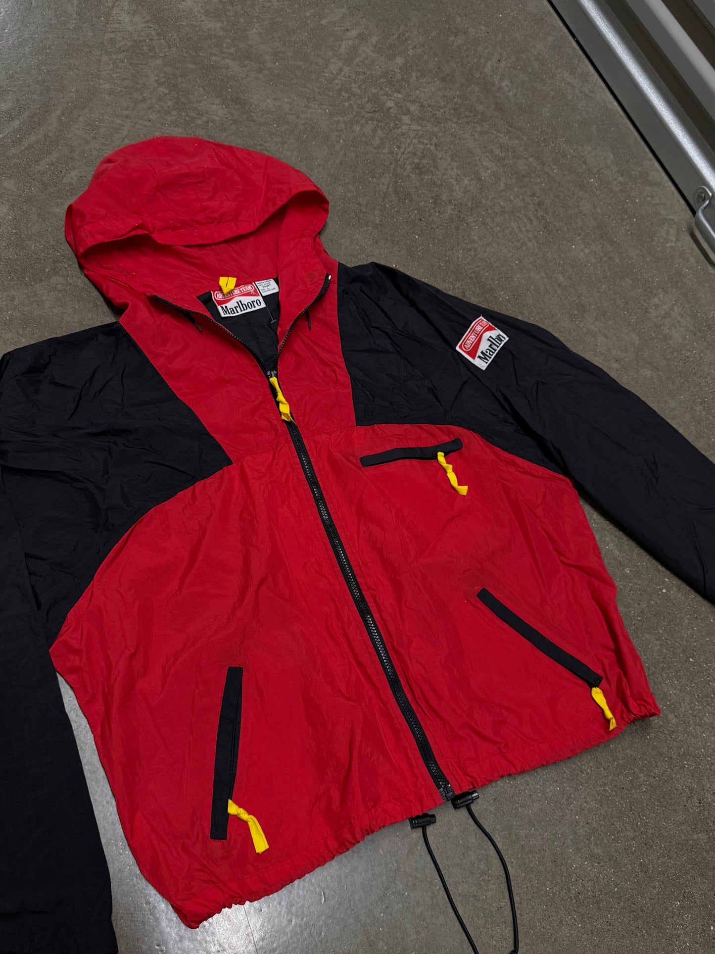 Vintage 1990’s Marlboro Red Pullover Windbreaker Rain Jacket - Adventure Team Promo