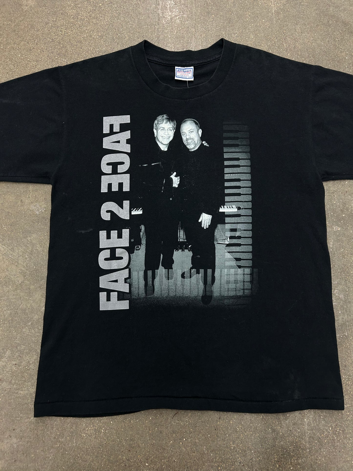 2001 Billy Joel Elton John Face 2 Face Tour T-Shirt