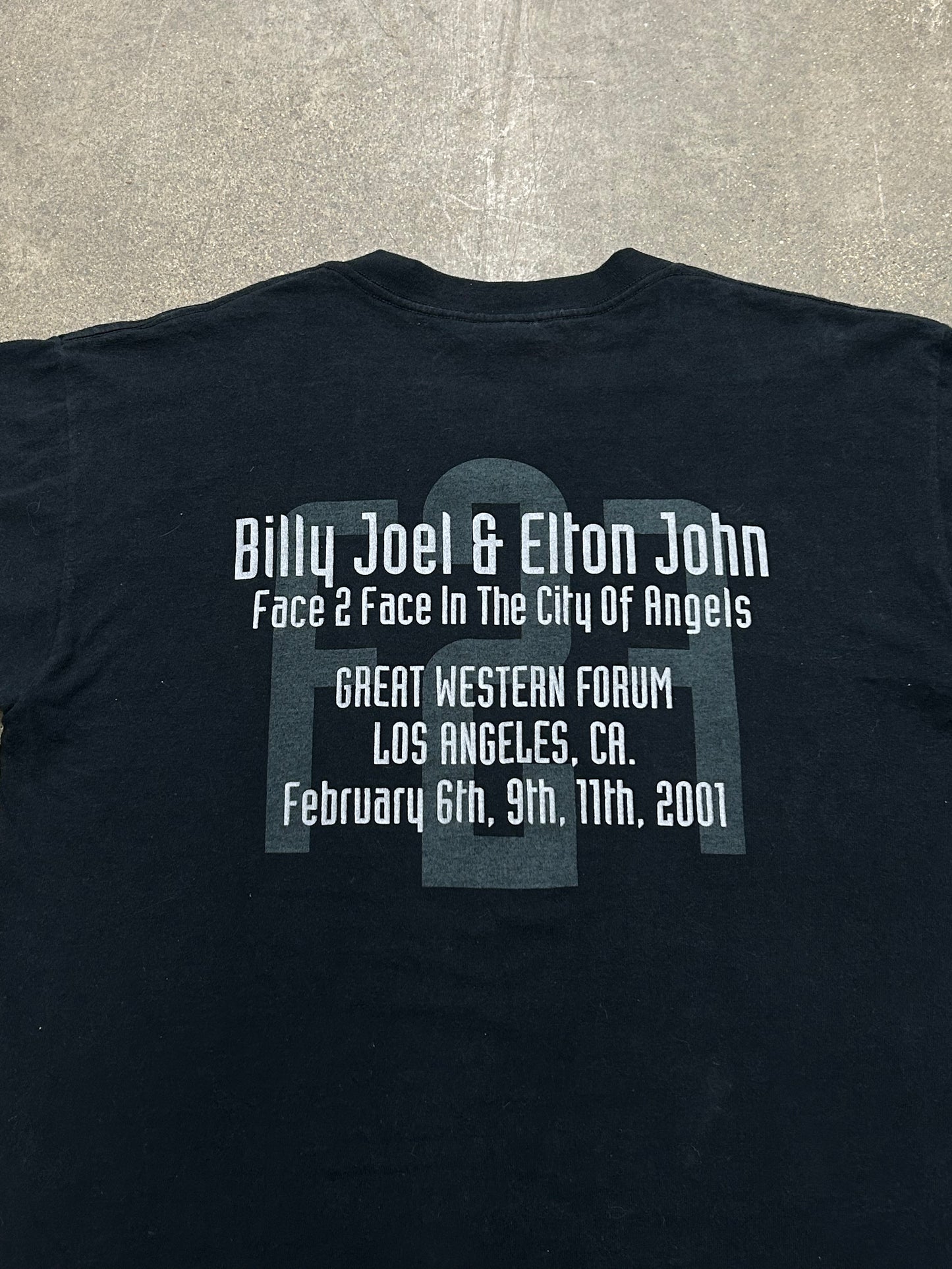 2001 Billy Joel Elton John Face 2 Face Tour T-Shirt