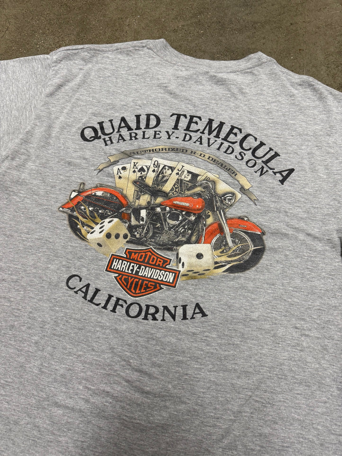 Vintage Y2K Harley Davidson Quaid Temecula, California T-Shirt