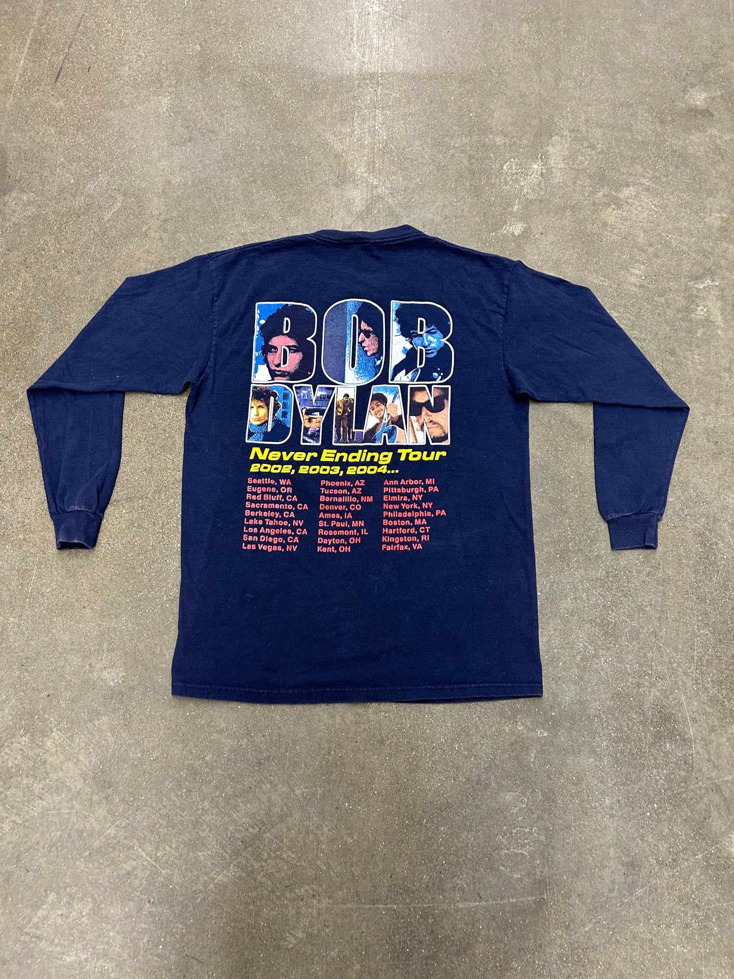 2002 Bob Dylan Never Ending Tour T-Shirt