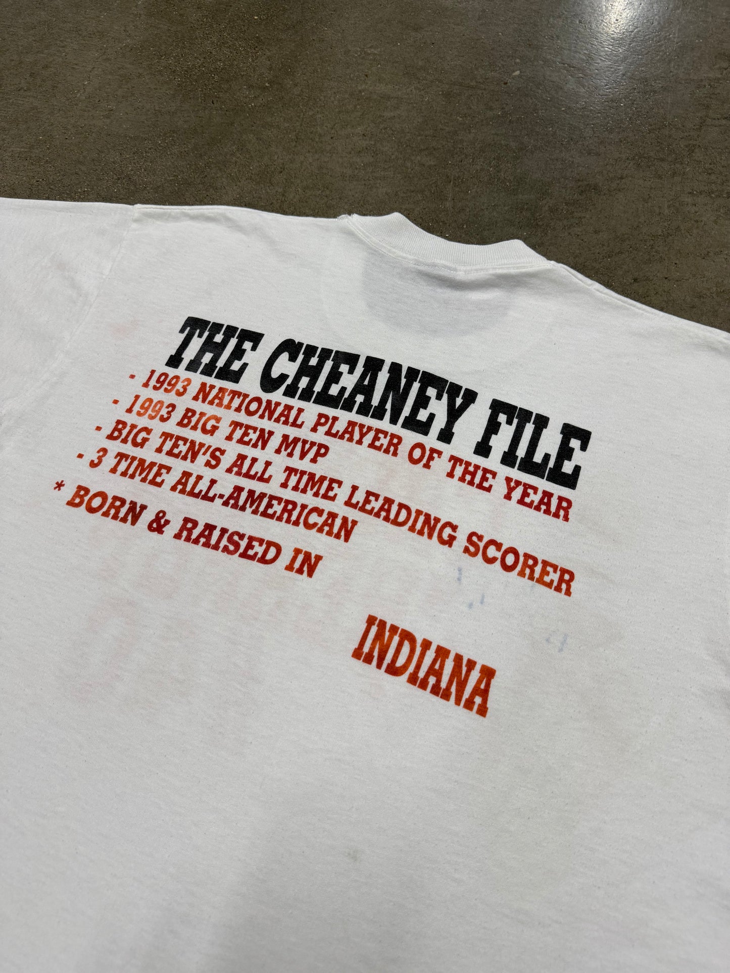 Vintage 1990's Calbert Cheaney Indiana Basketball T-Shirt