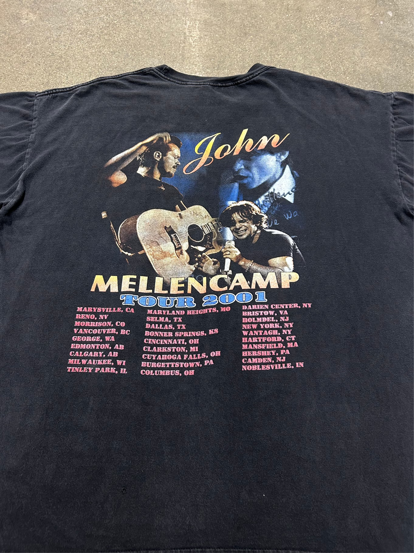 2001 John Mellencamp Tour T-Shirt
