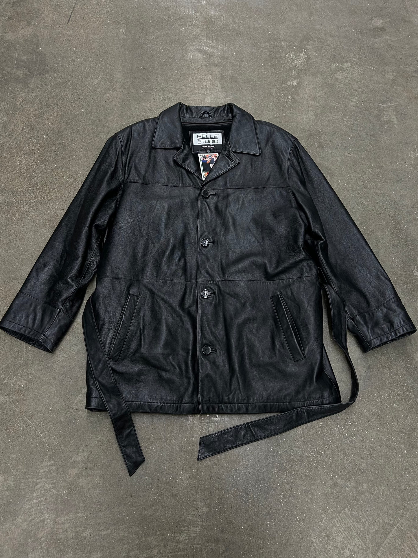 Y2K Wilsons Leather Trench Coat