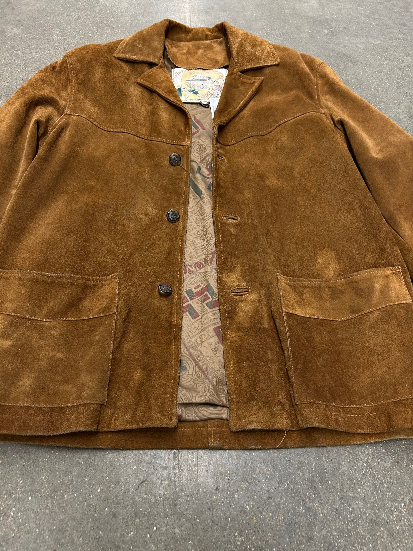 Vintage Italian Suede Leather Jacket