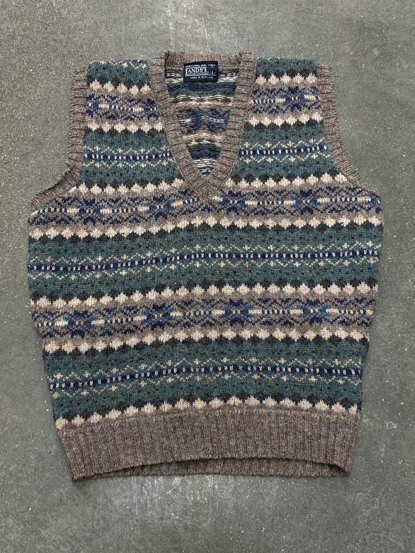 1990's Land's End 100% Wool Sweater Vest