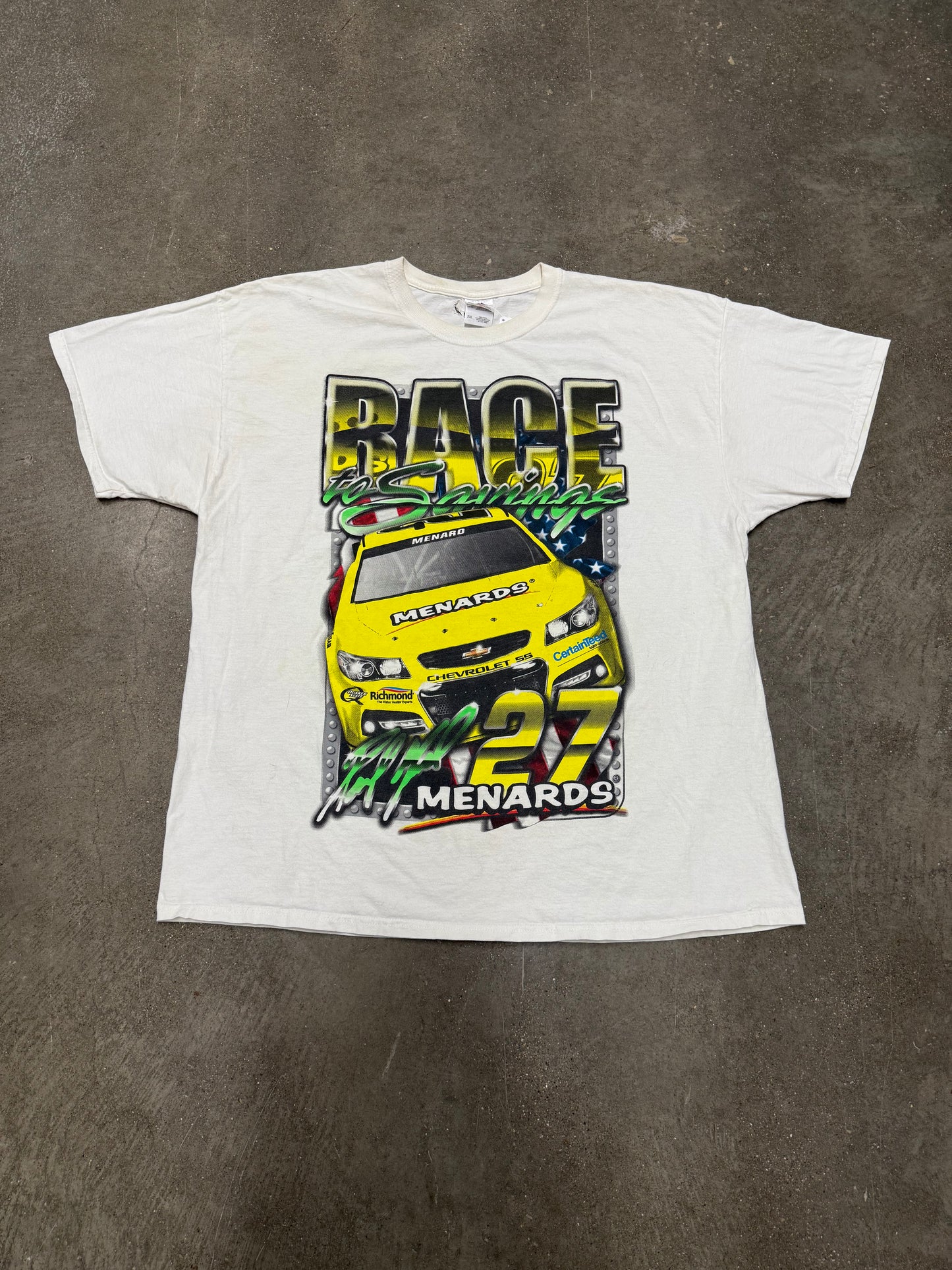 Y2K Nascar Racing Distressed T-Shirt