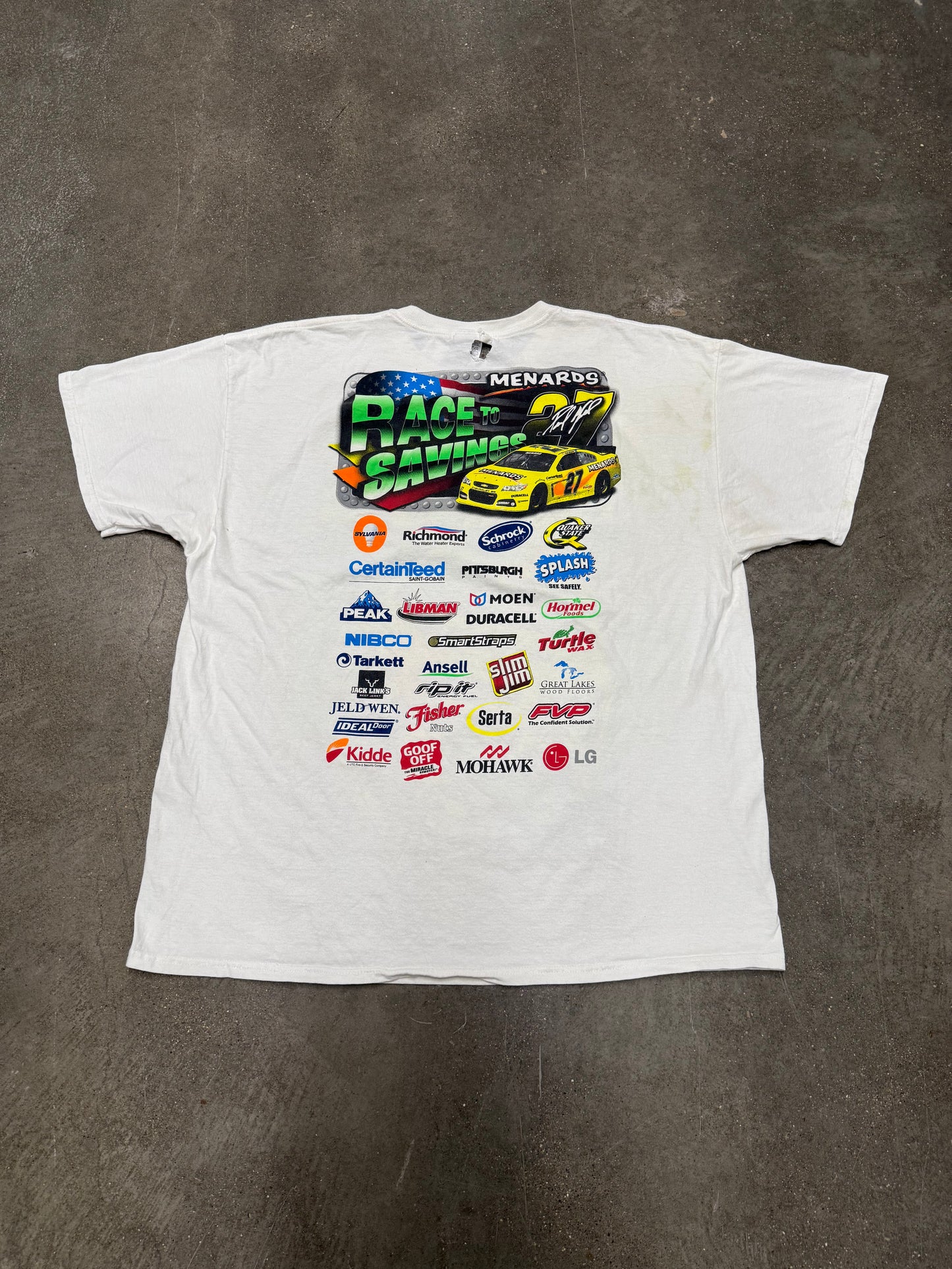 Y2K Nascar Racing Distressed T-Shirt