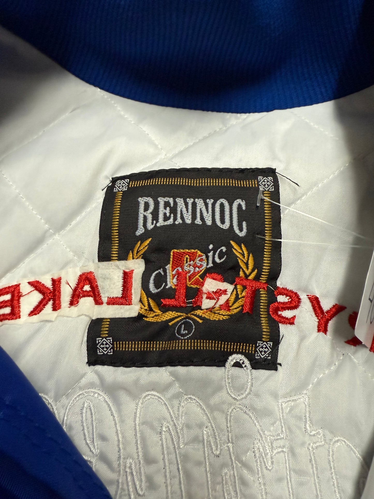 1980's Vintage Bomber Jacket Crystal Lake Continental Baseball