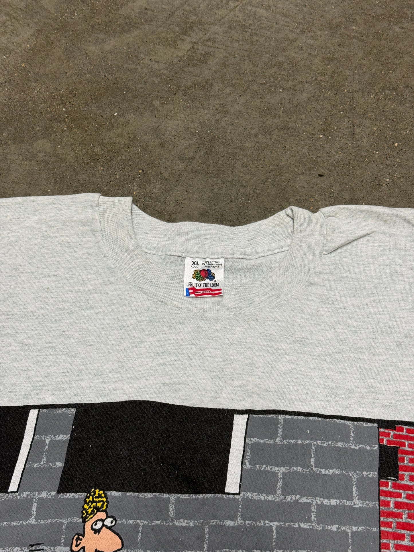 Vintage 1990's In The Bleachers Basketball Comic T-Shirt