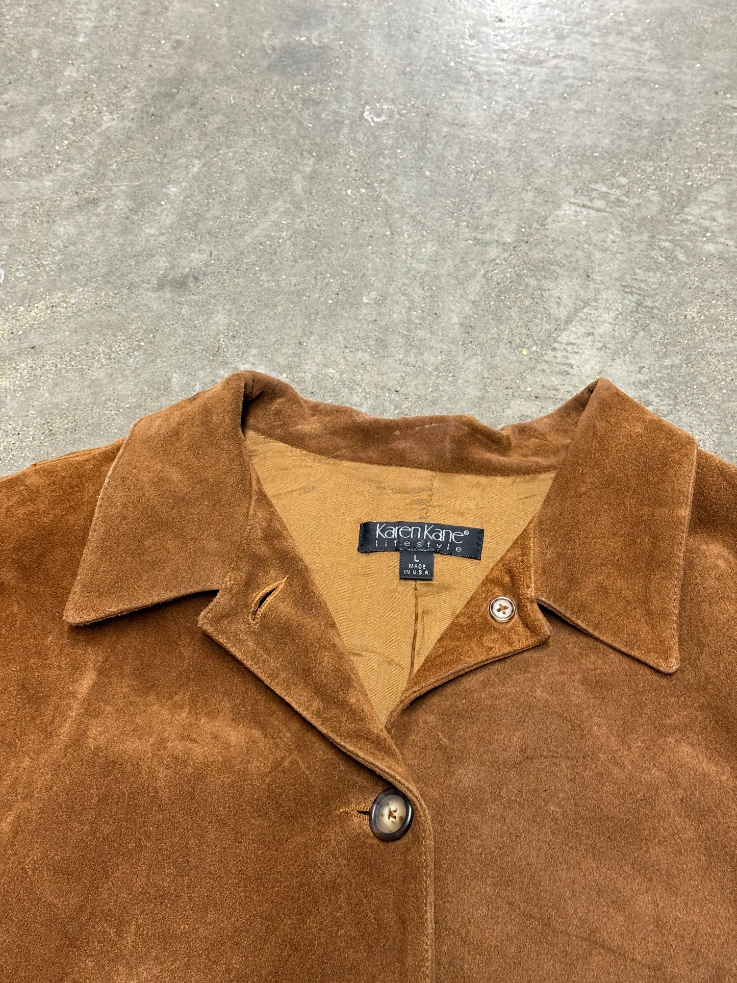 Vintage Y2K 90's Suede Button Up Jacket