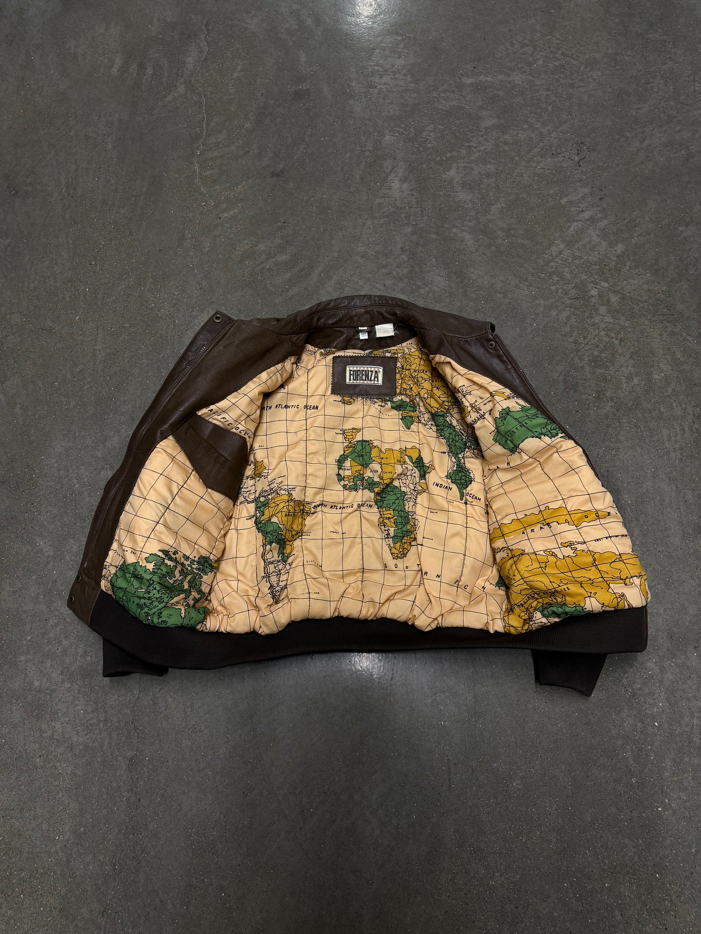 Vintage 90s Y2K Brown Leather Flight Jacket