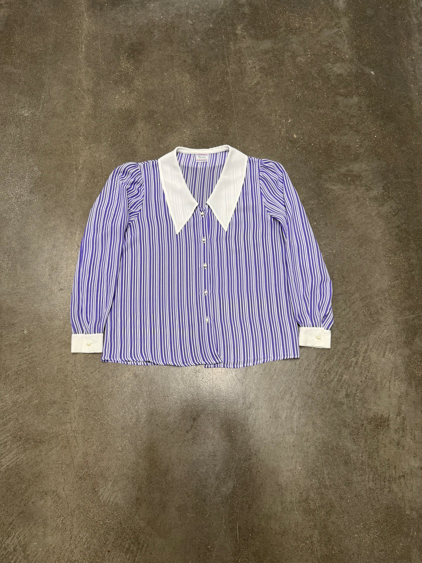 Vintage 1970s Striped Women's Blouse
