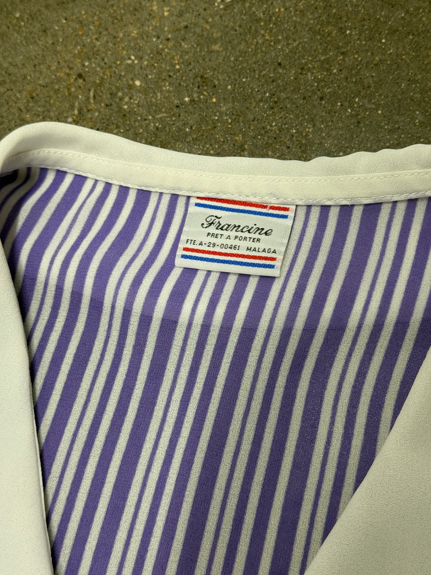 Vintage 1970s Striped Women's Blouse