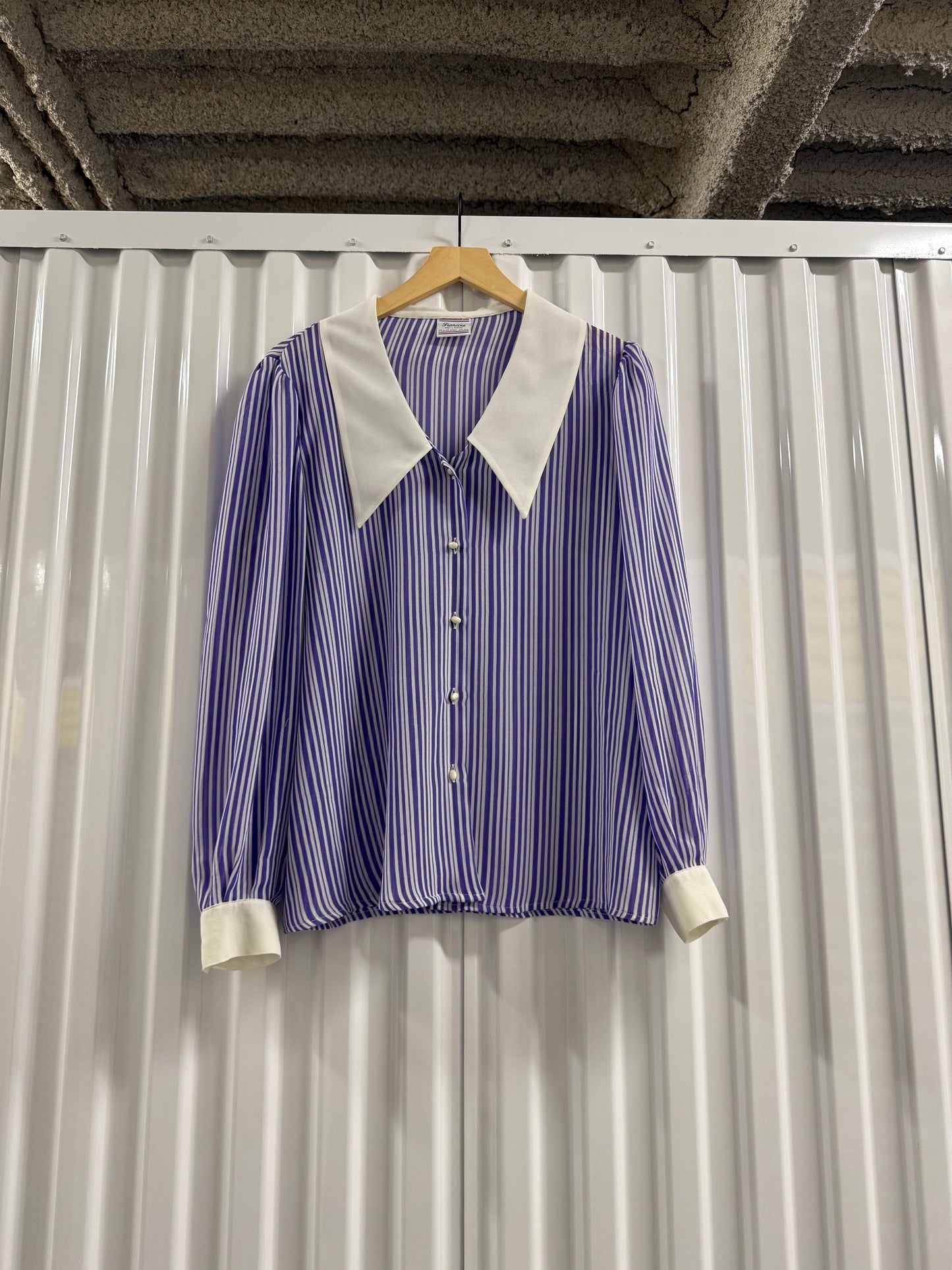 Vintage 1970s Striped Women's Blouse