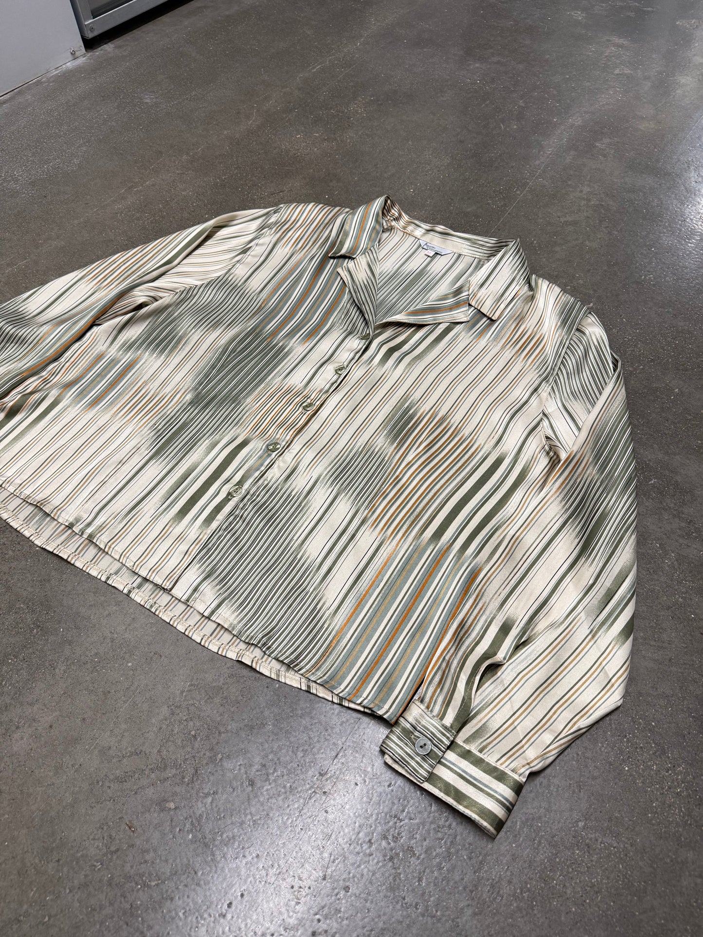 Vintage 1980s Silk Button Up