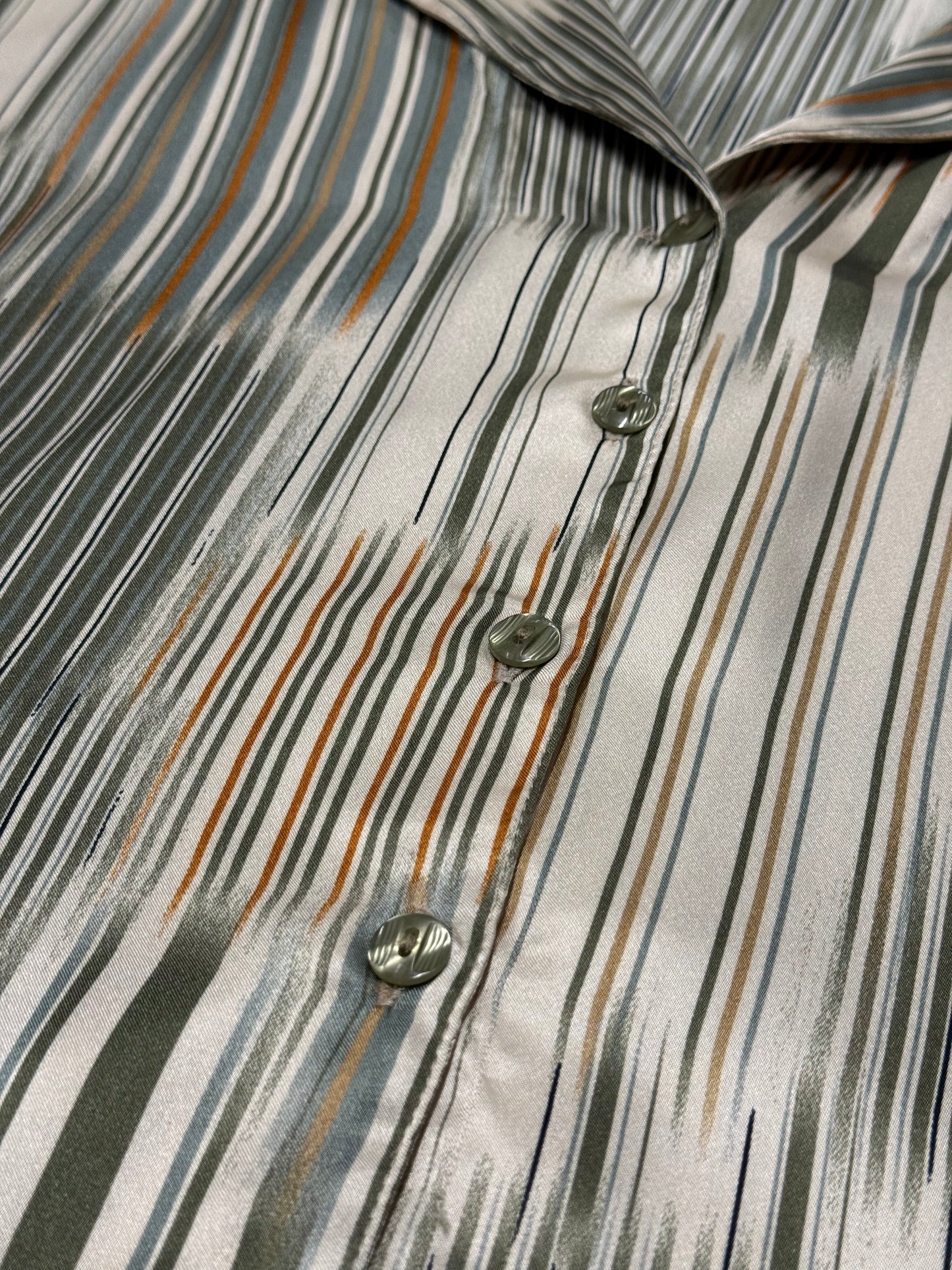 Vintage 1980s Silk Button Up