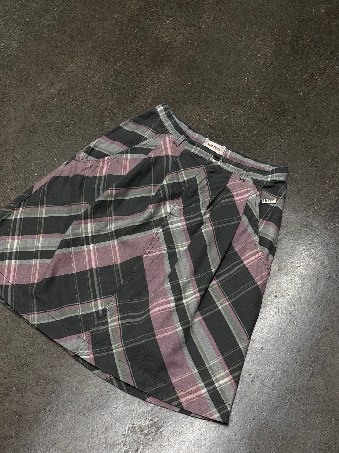 Vintage Y2K Diesel Plaid Skirt