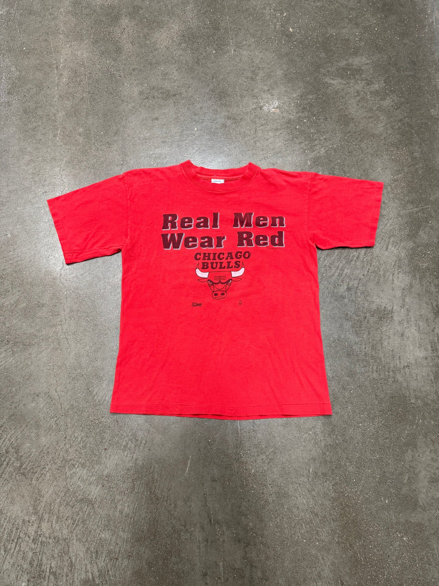 Vintage 1991 Chicago Bulls "Real Men Wear Red" T-Shirt