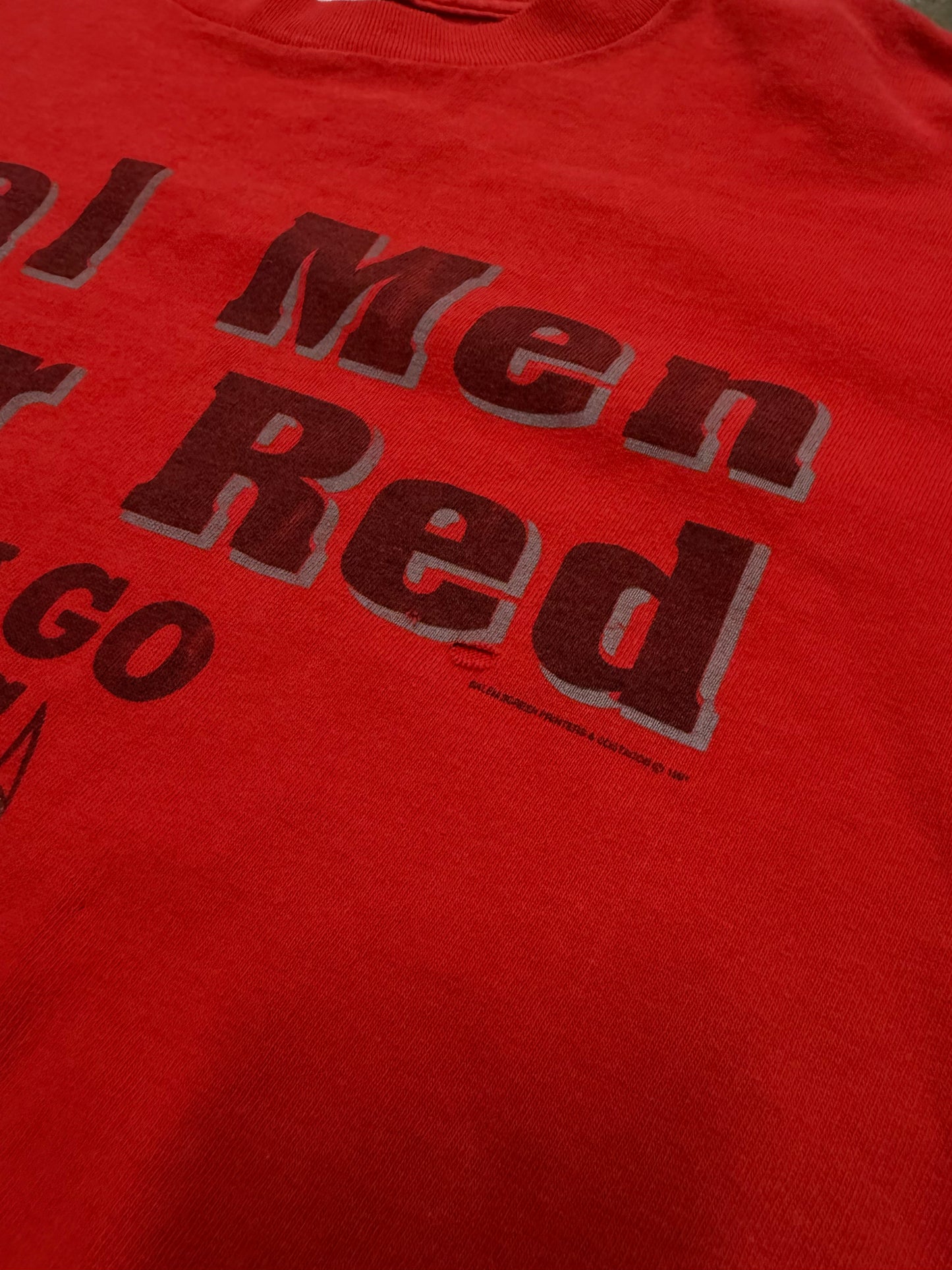 Vintage 1991 Chicago Bulls "Real Men Wear Red" T-Shirt