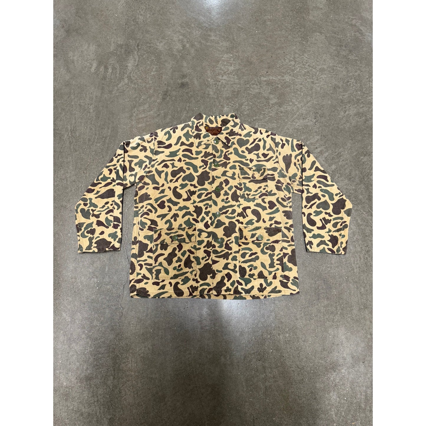 Vintage Caliber Sportsman's Apparel Duck Camouflage Button-Up Shirt