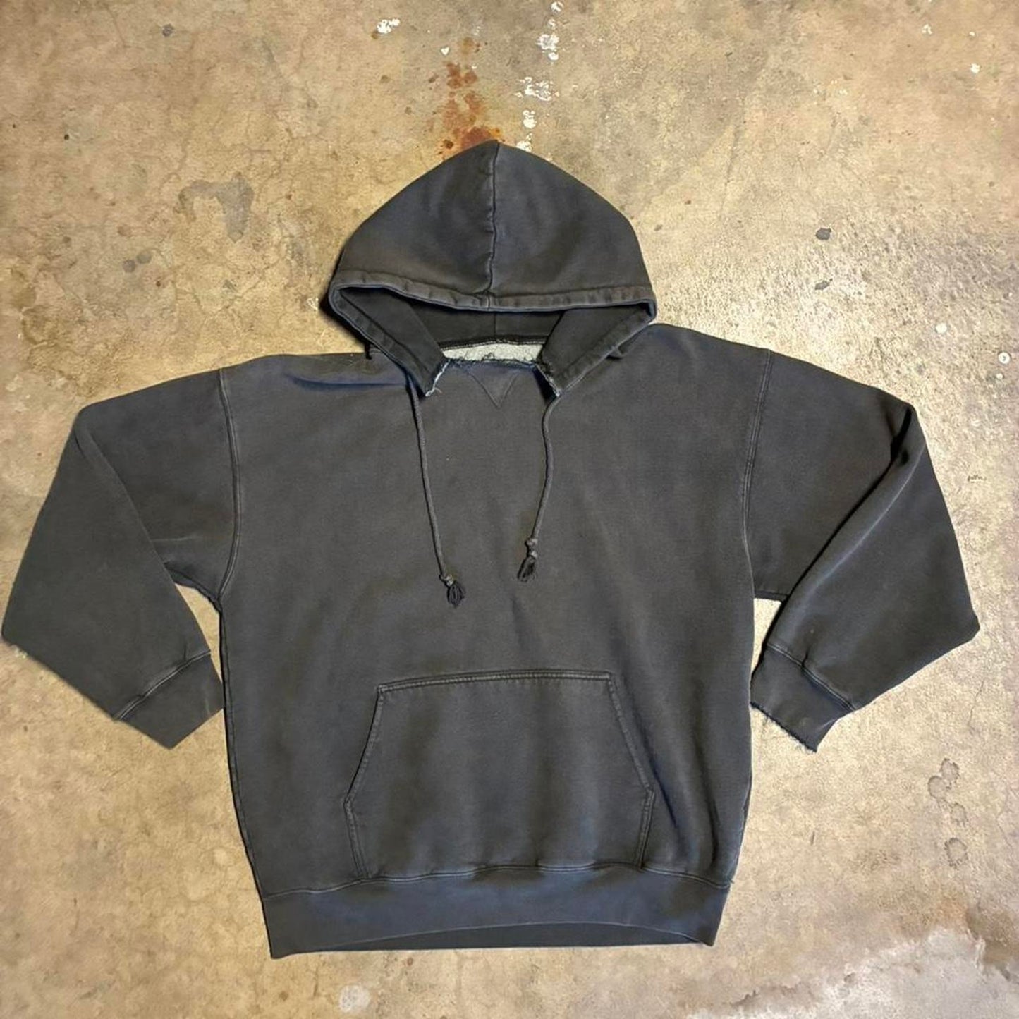 Vintage Heavyweight Sun Faded Black Hoodie