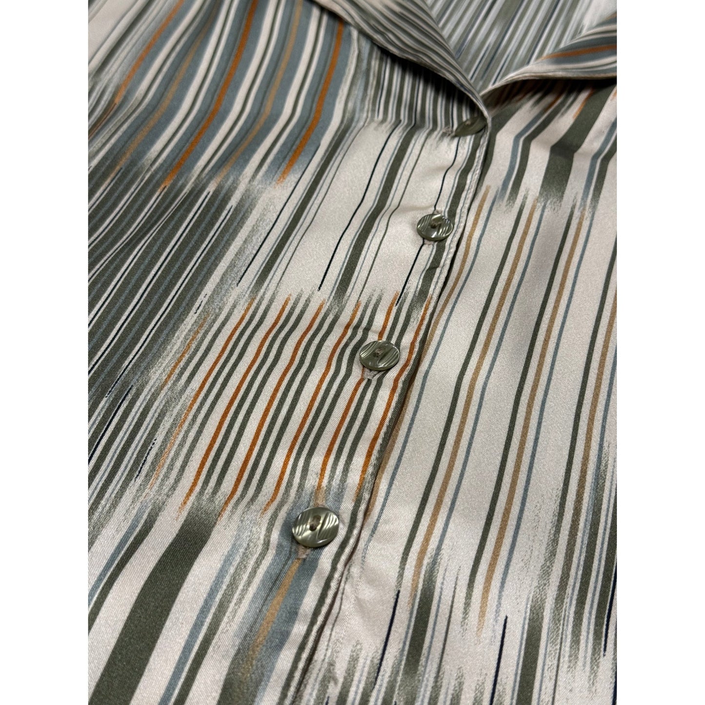 Vintage 1980s European Silk Button Up