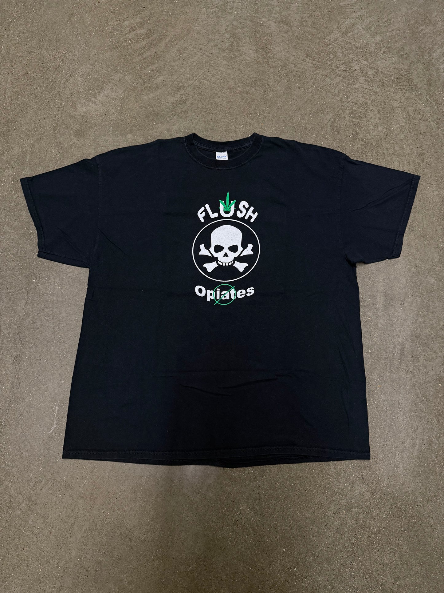 Vintage Skull Flush Opiates Pro Cannabis Shirt size XL