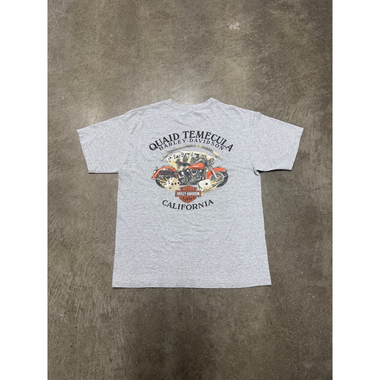 Vintage Y2K Harley Davidson Quaid Temecula, California T-Shirt
