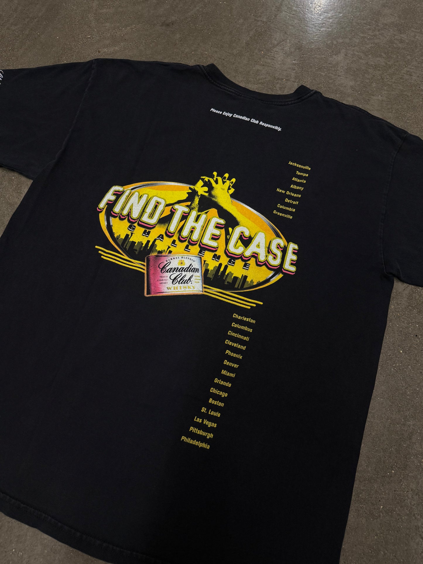 Vintage Canadian Club Whiskey Alcohol Promo T-shirt