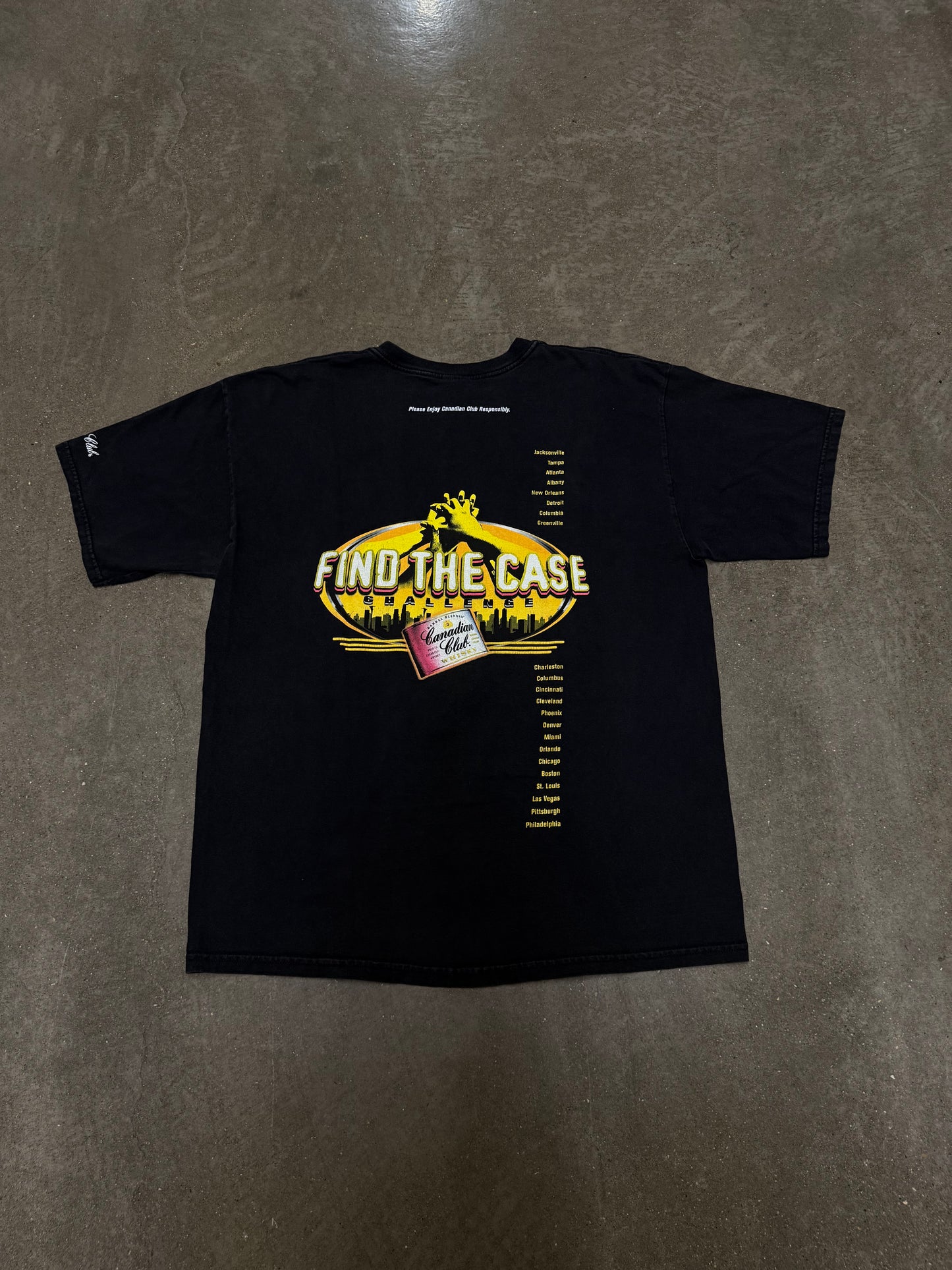 Vintage Canadian Club Whiskey Alcohol Promo T-shirt