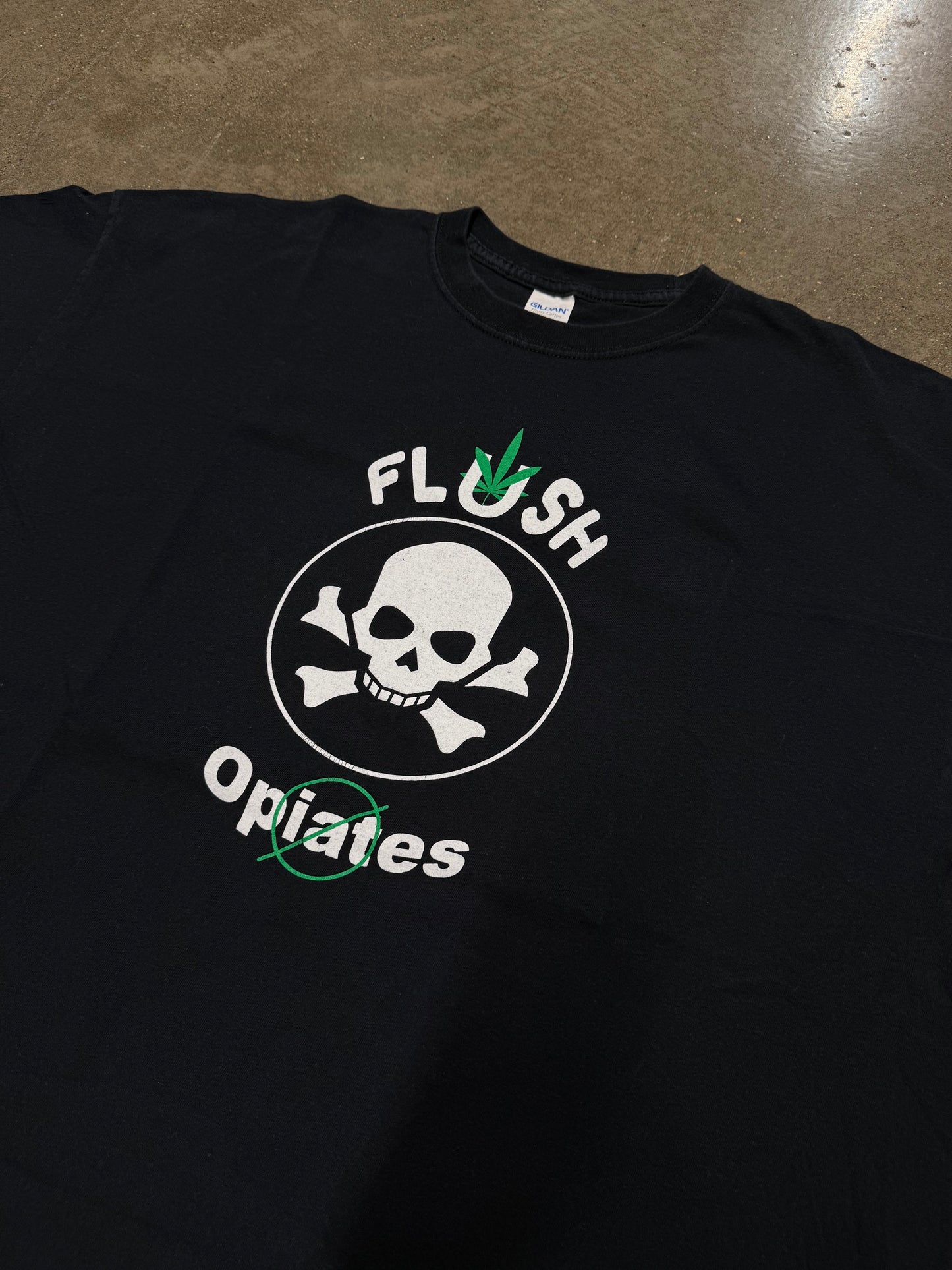 Vintage Skull Flush Opiates Pro Cannabis Shirt size XL