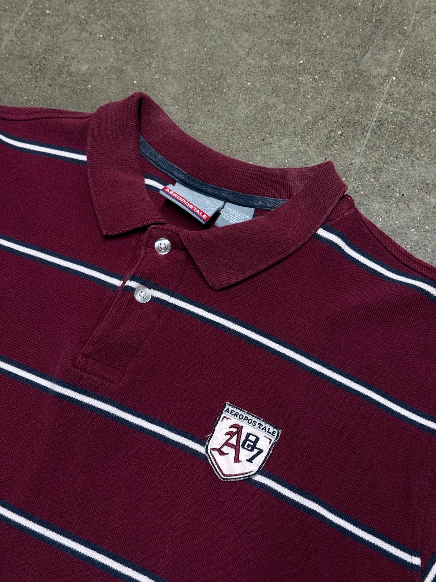 Vintage Aeropostale Polo Rugby Style Striped Shirt #3