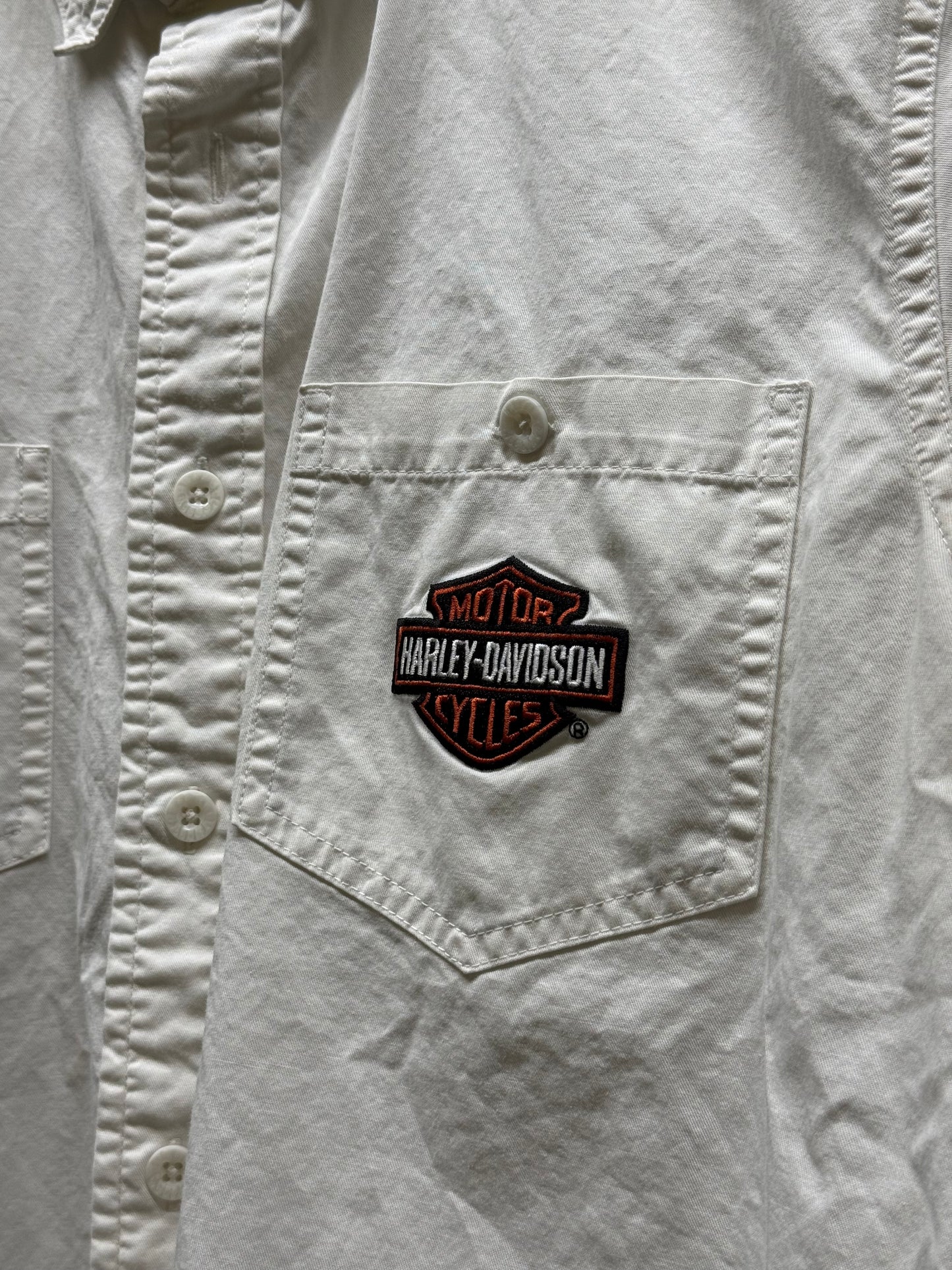 Vintage Harley Davidson S/S Button Up T-shirt size Large