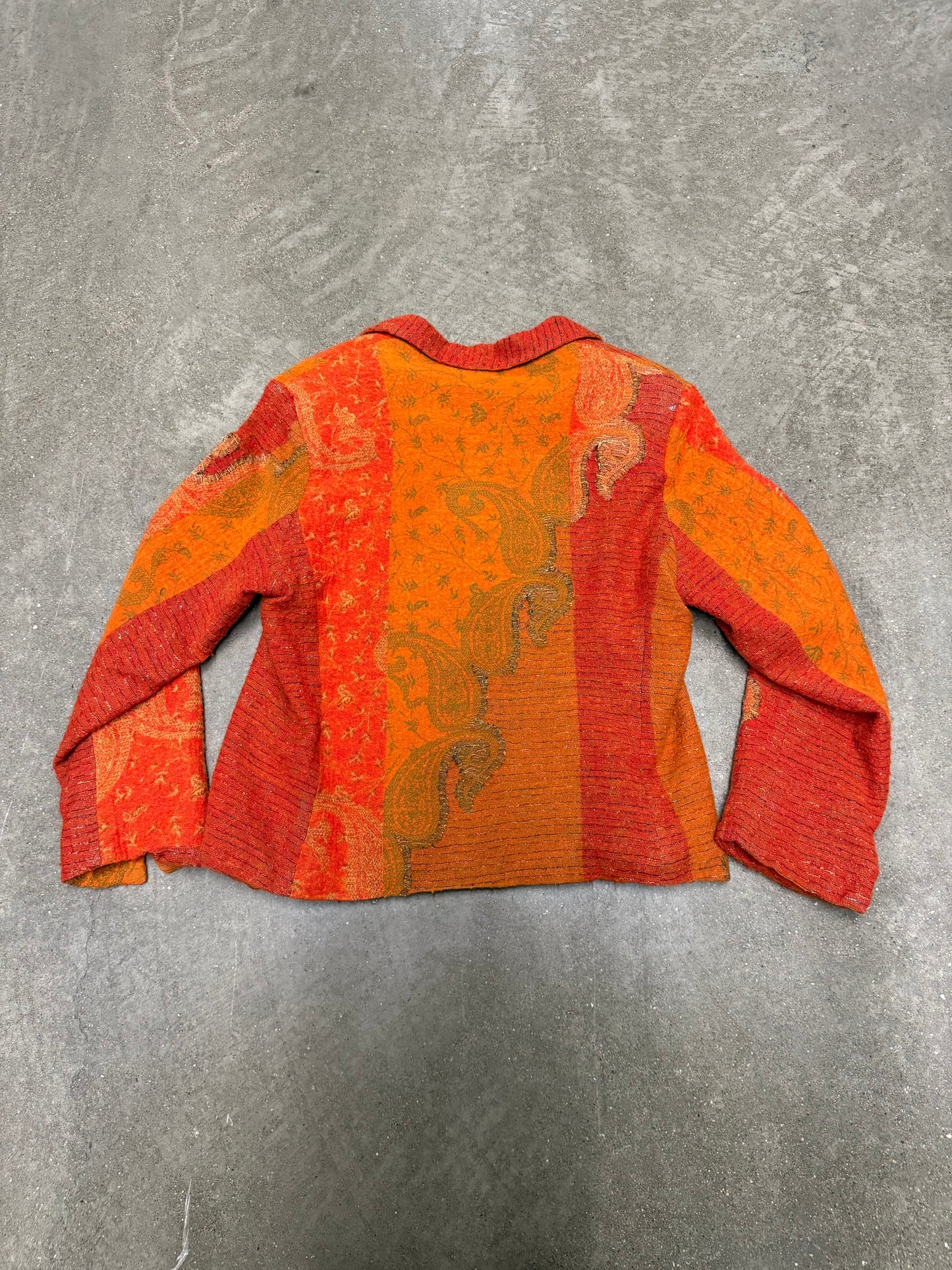 True Vintage Women’s Textured Embroidered Blazer Button-Up Jacket