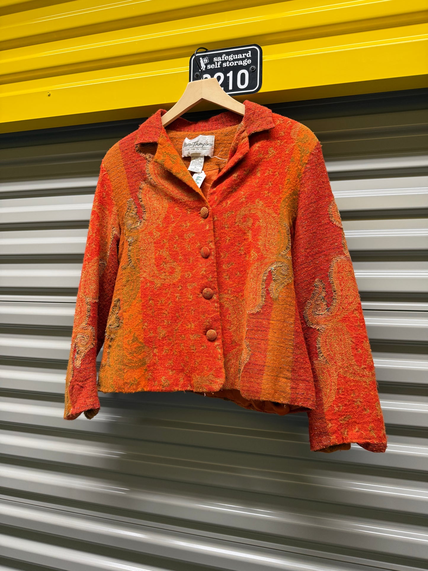 True Vintage Women’s Textured Embroidered Blazer Button-Up Jacket