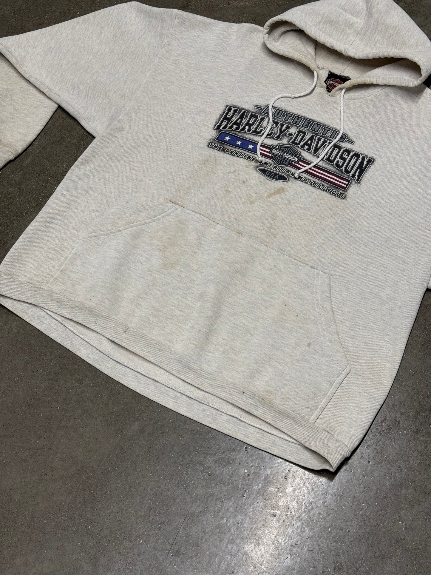 Vintage Harley Davidson Akron, Ohio Pullover Sweatshirt Hoodie size Large
