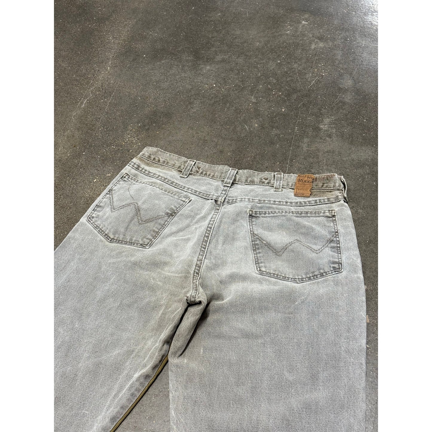 Vintage Distressed Wrangler Double Knee Two Tone Field Pants