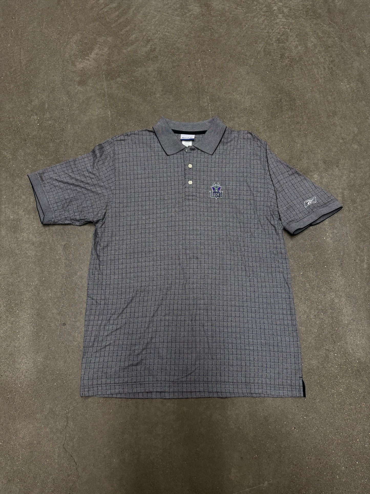 Vintage Milwaukee Bucks NBA Golf Reebok Polo Shirt