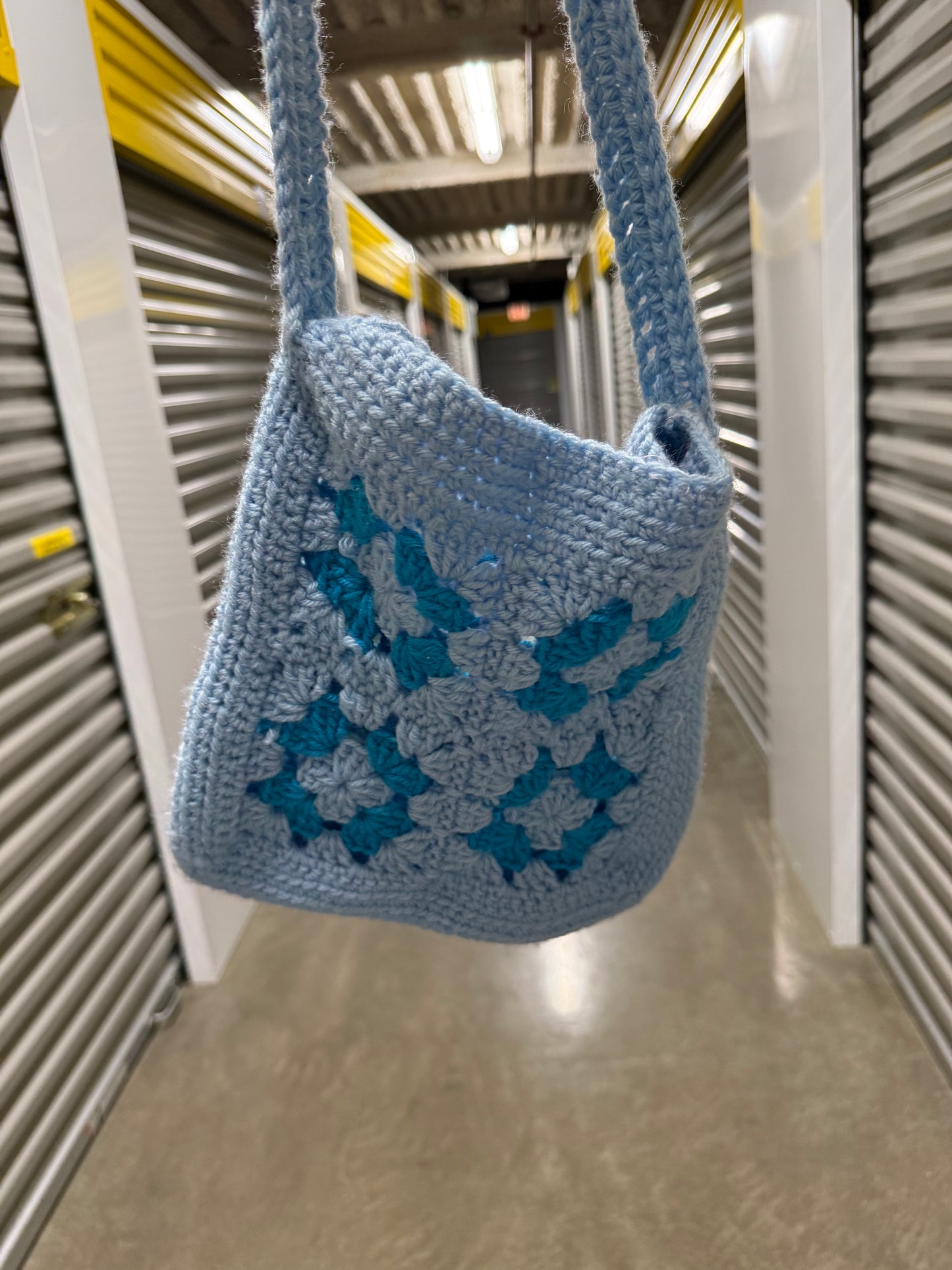 Crochet Knit Crossbody Tote Bag Purse