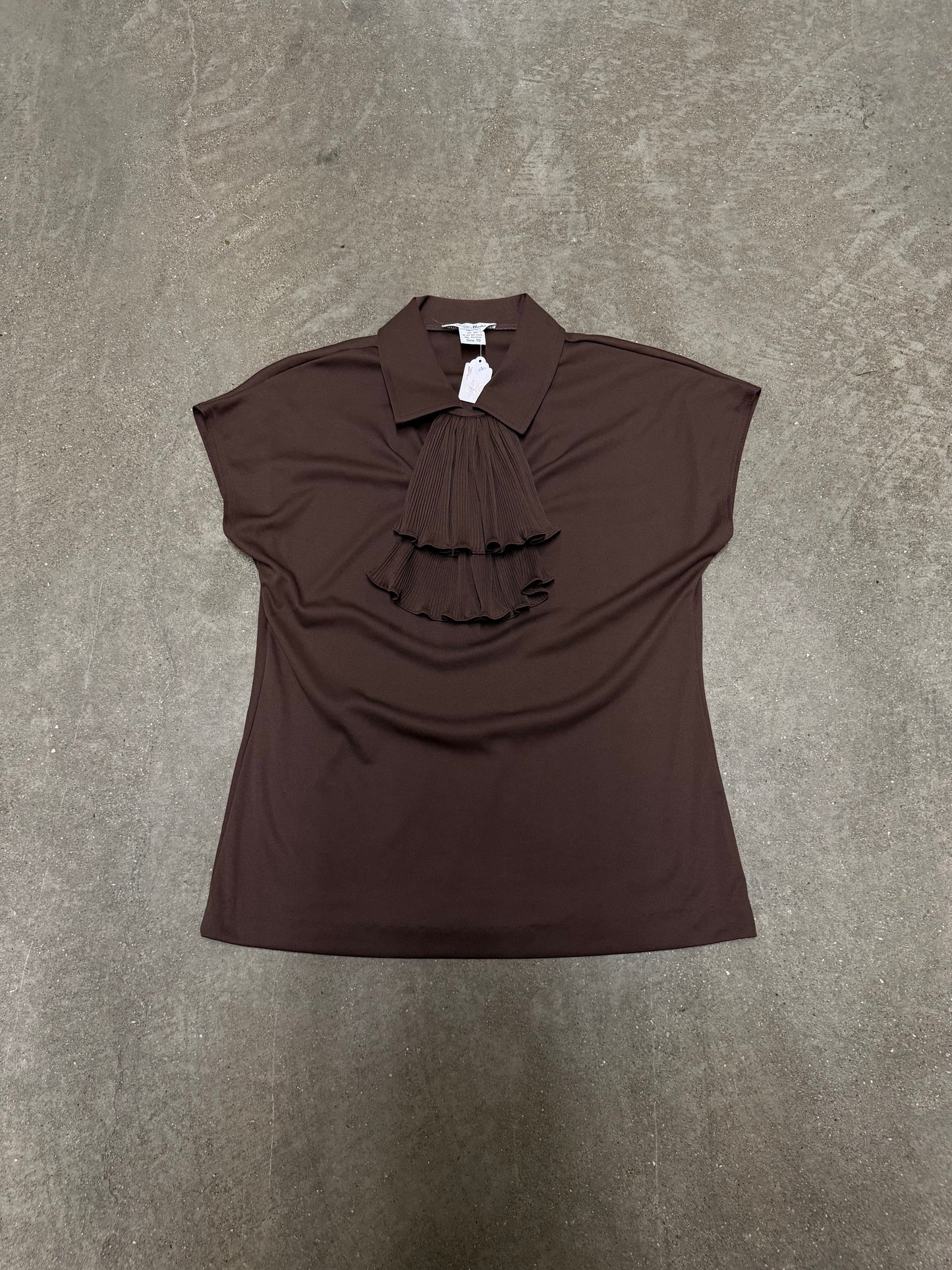 True Vintage Women’s Sleeveless Tie-Neck Blouse - Made in USA