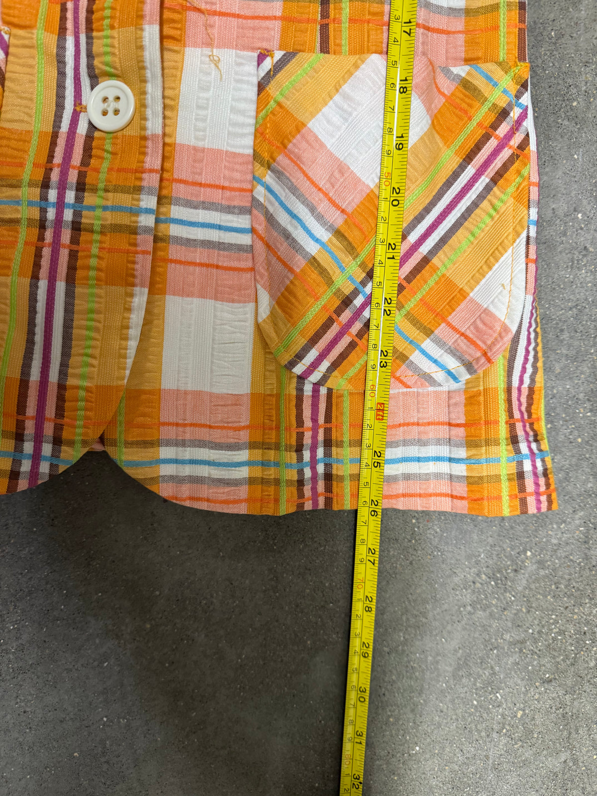 1970’s Plaid Women’s Button-Up Shirt Jacket