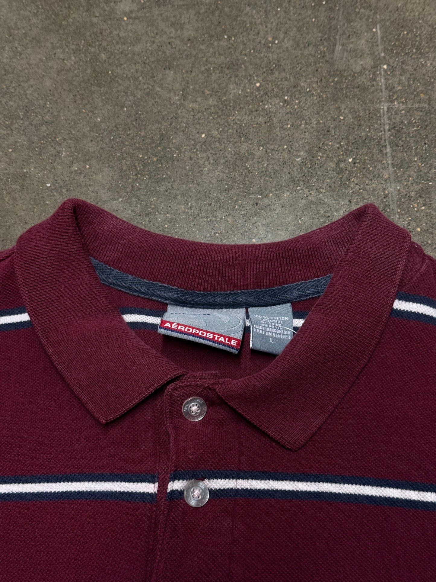 Vintage Aeropostale Polo Rugby Style Striped Shirt #3