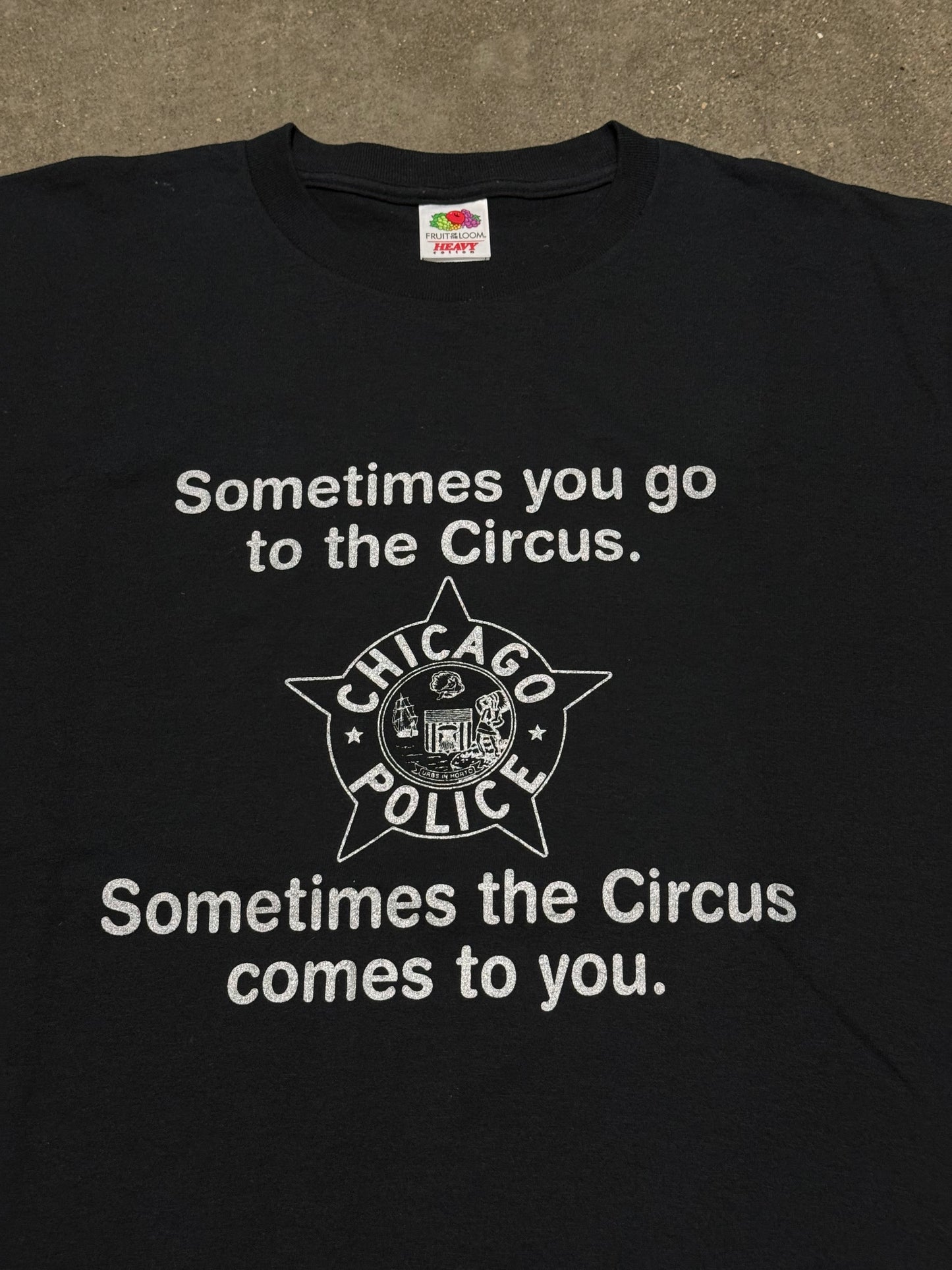 Vintage Chicago City Police Circus Funny T-shirt size Large