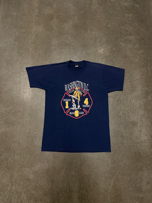 Vintage Washington DC Fire Dpt. Skeleton T-shirt