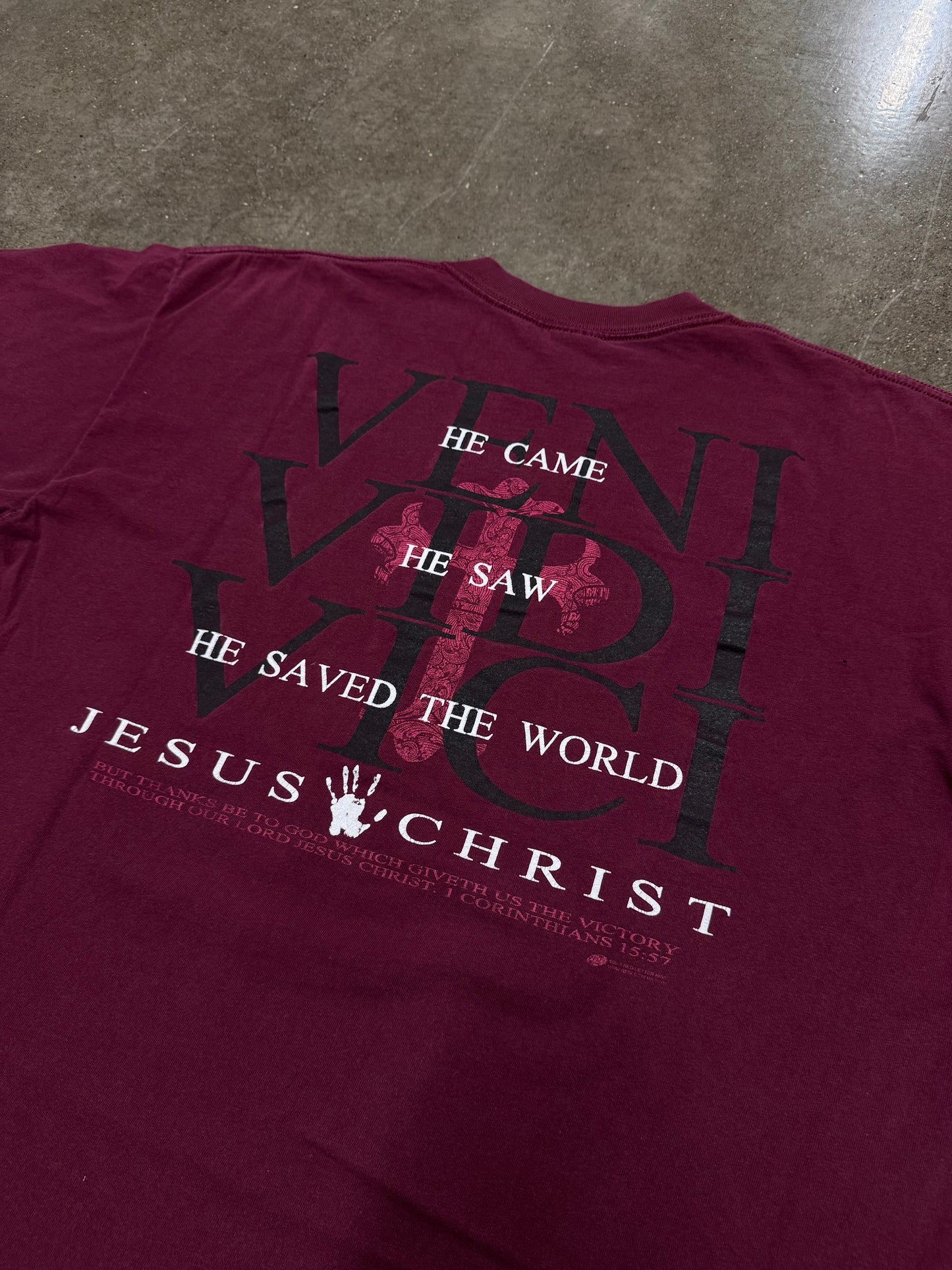 Vintage Jesus Christ Church Religious Victory T-Shirt