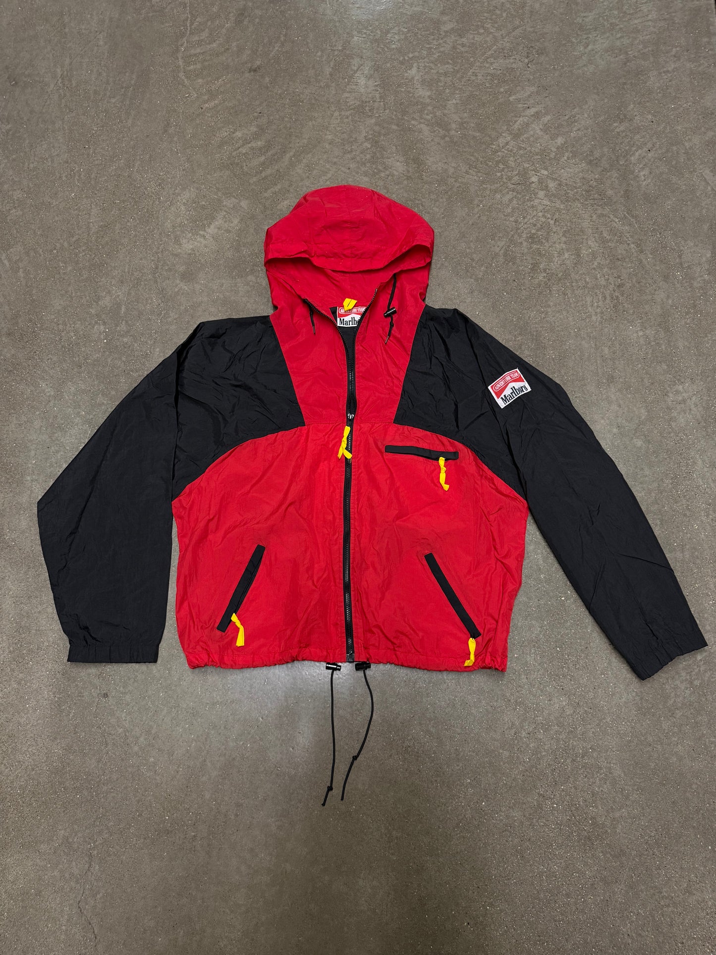 Vintage 1990’s Marlboro Red Pullover Windbreaker Rain Jacket - Adventure Team Promo