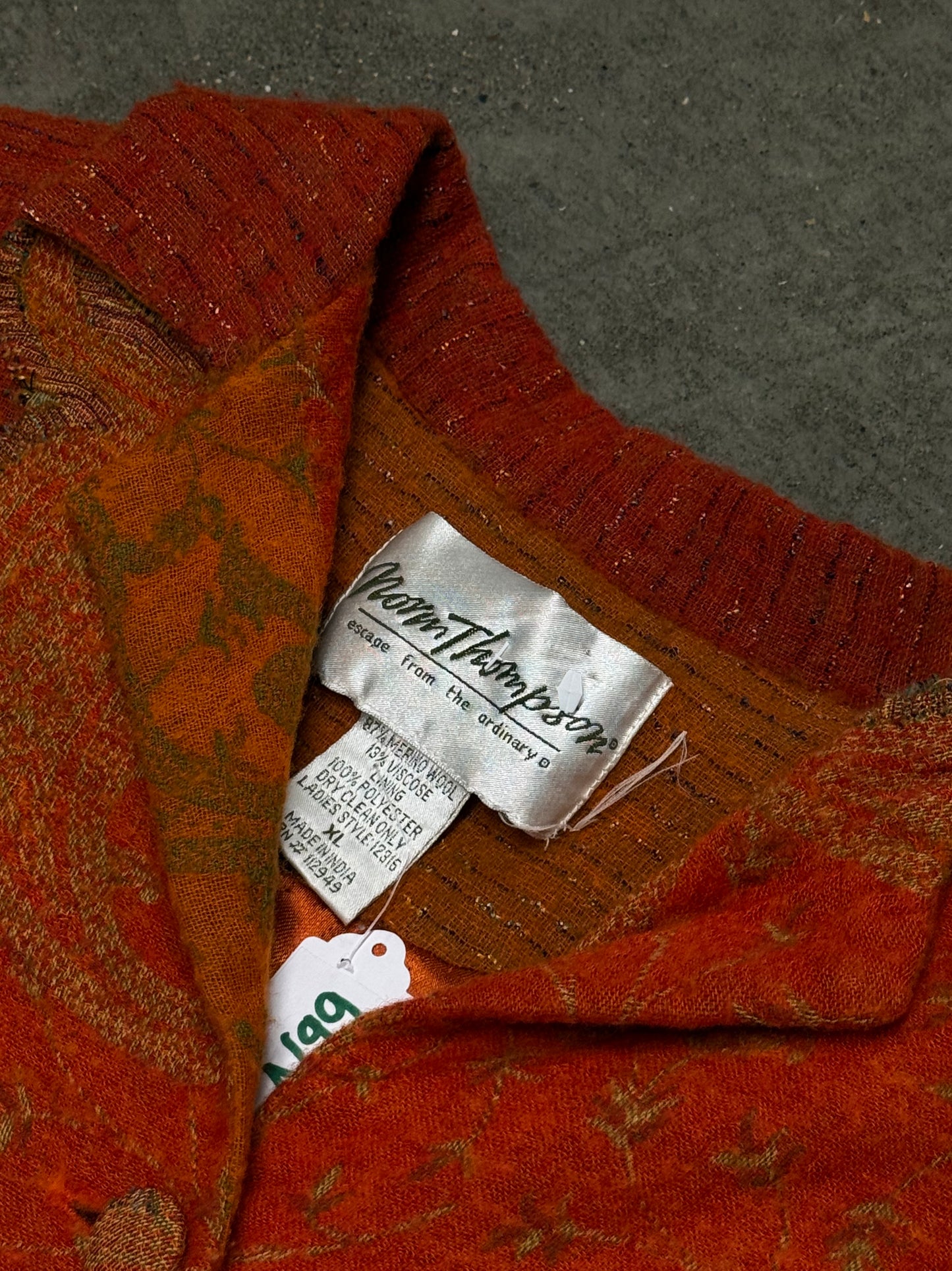 True Vintage Women’s Textured Embroidered Blazer Button-Up Jacket