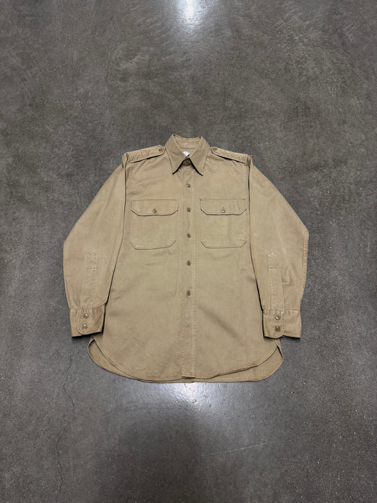 Vintage 1950’s Military Button-Up Uniform Shirt size Medium/Large